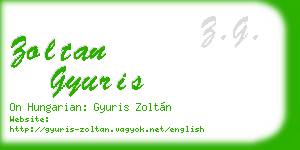 zoltan gyuris business card
